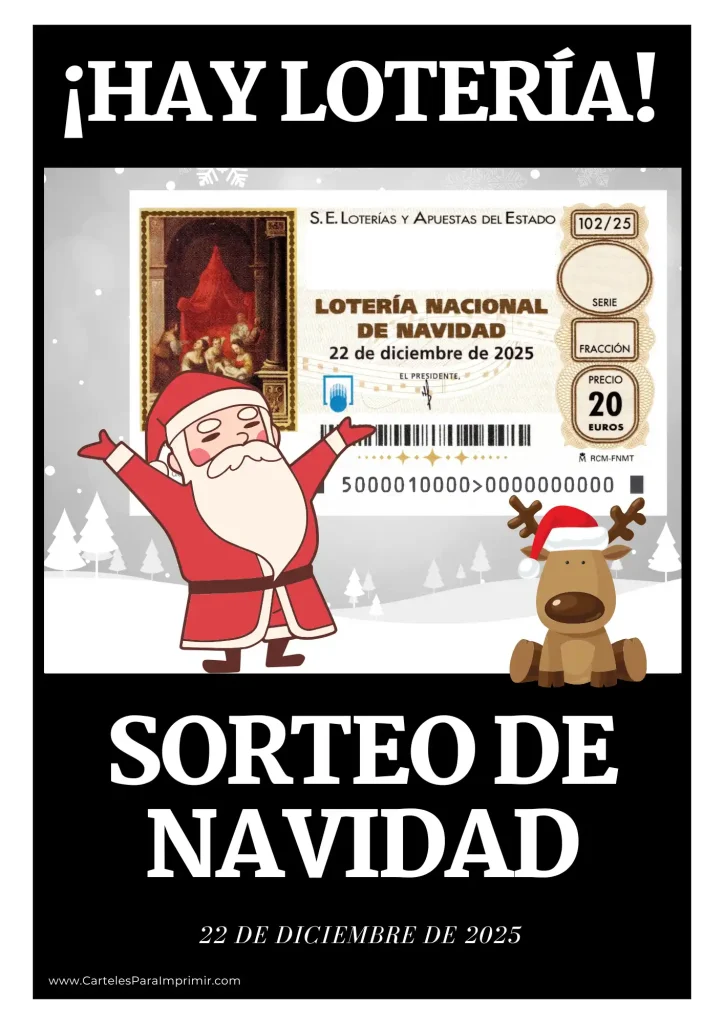 Cartel loteria navidad 2025 - diseño 1