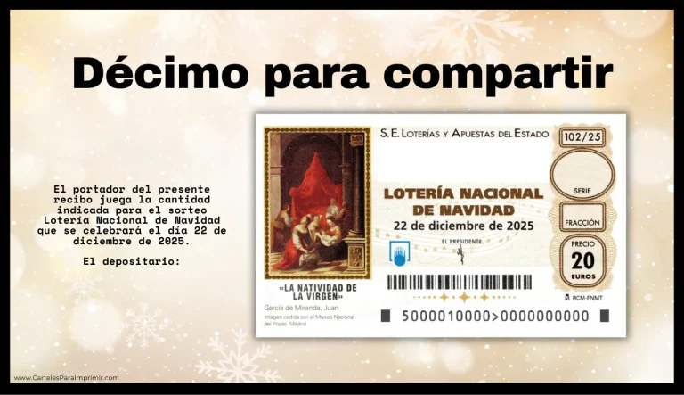 Plantilla para compartir decimo navidad 2025 diseño 2