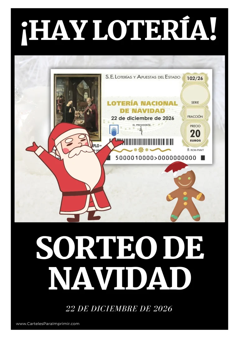 Cartel loteria navidad 2026 - diseño 1
